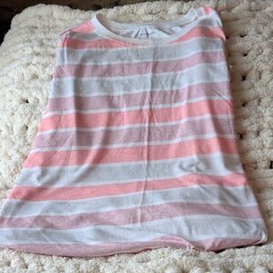 Torrid Pink and White Striped Short Sleeve Tee